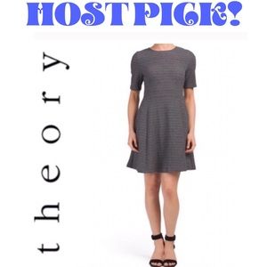 THEORY Albita Klarien Dress Dark Grey Multicolor